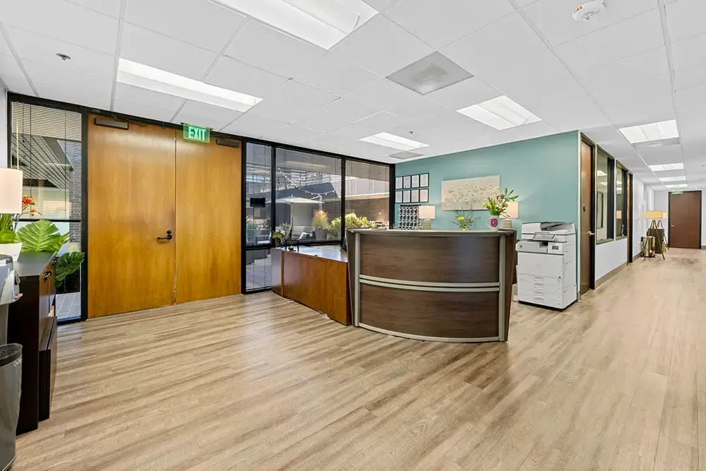 Reception at the women's program office on Faraday Avenue in Carlsbad