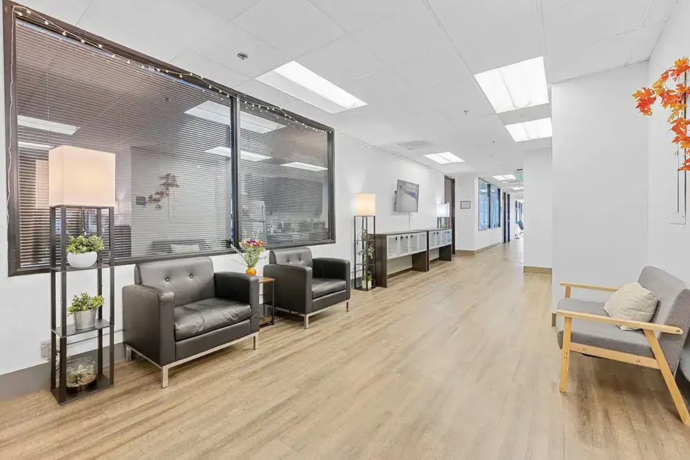 Waiting area at the women's program office on Faraday Avenue