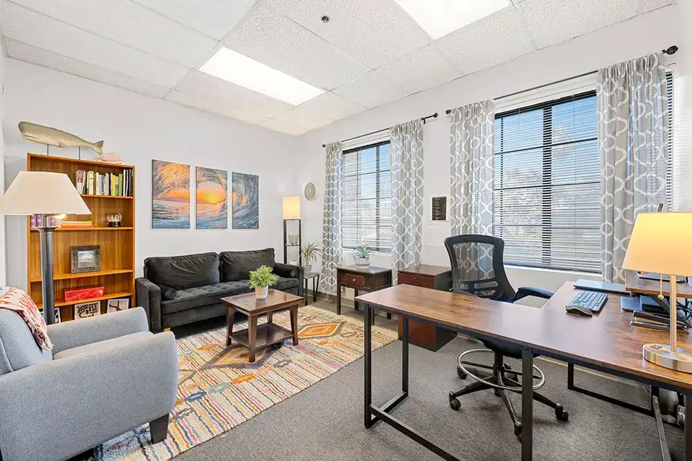 Therapy office at the men's program on Grand Avenue