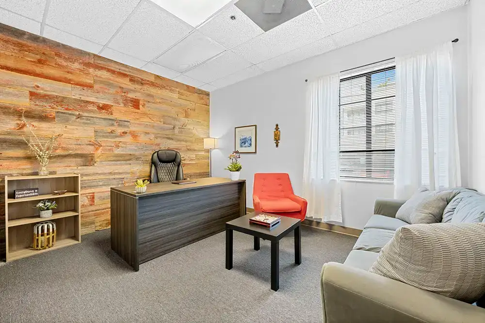 Therapy office at the men's program on Grand Avenue