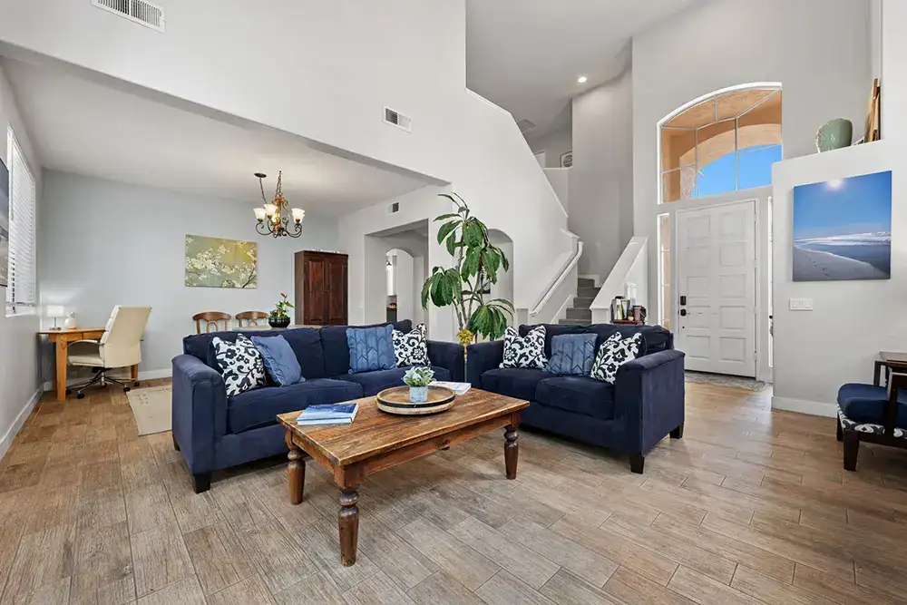 Living room in a Wings residential home
